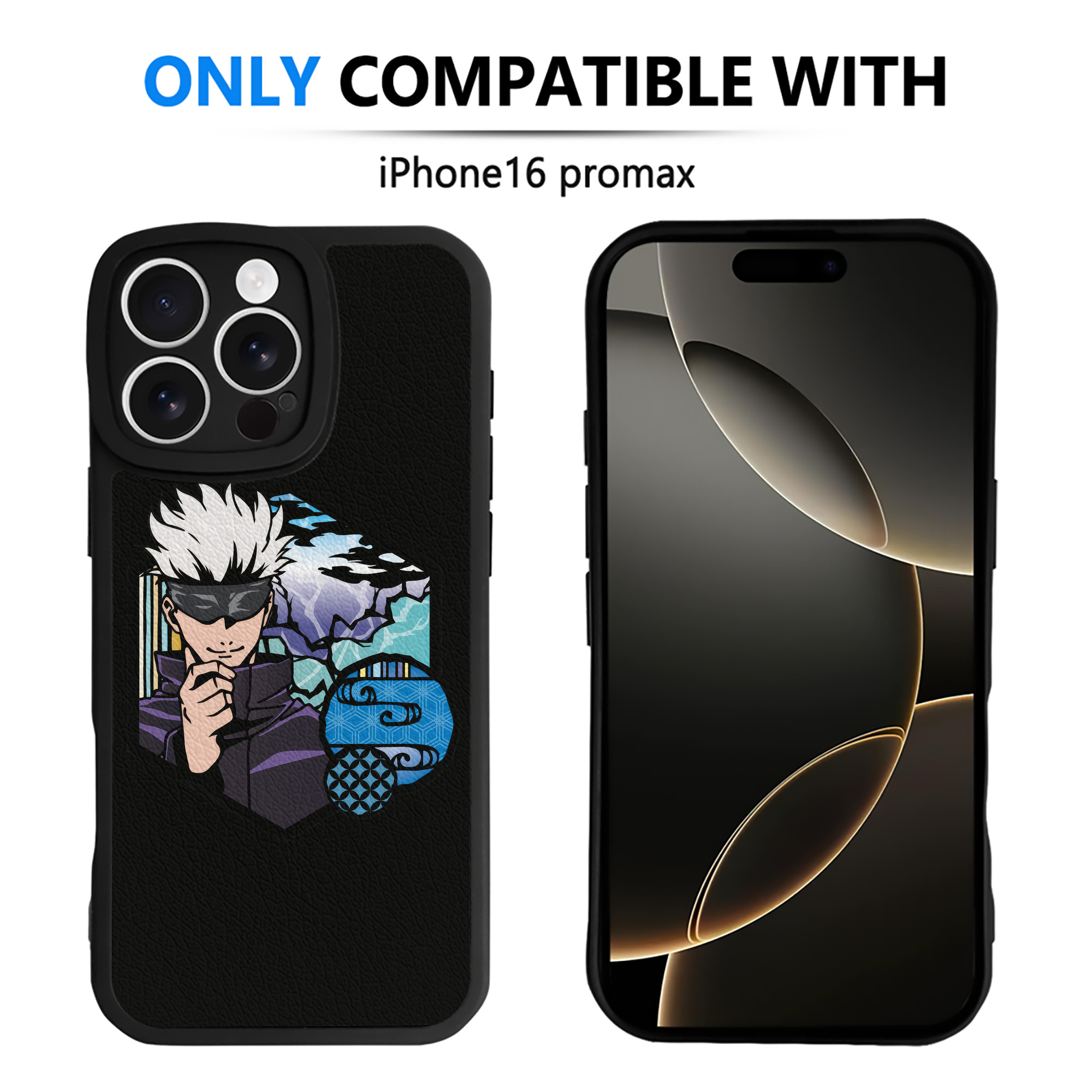 （画像用） 呪術廻戦 Jujutsu Kaisen 【iPhone 16シリーズ対応】シリコンスマホケース（レザー調） 材質：シリコン
